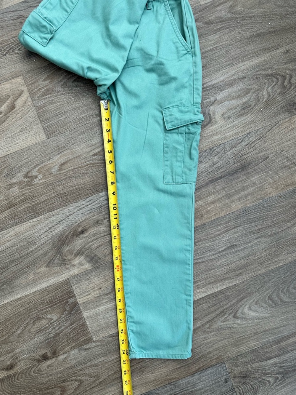 Levi’s Mint Green Cargo Pants Trendy Cotton Everyday Playwear Unisex Size 12R - Picture 12 of 13